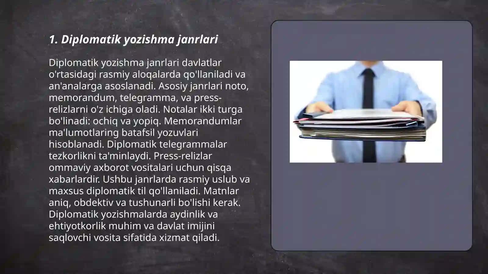 Diplomatik va tijorat yozishmalari 3
