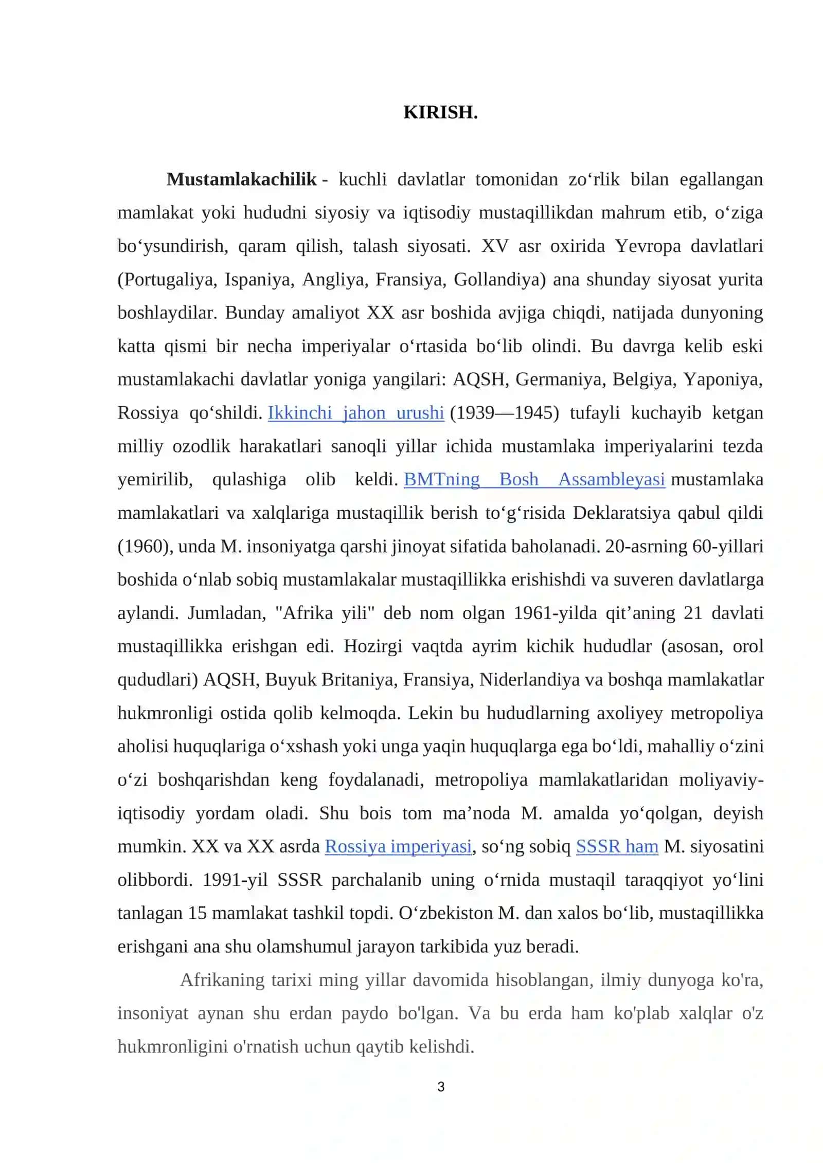 Yevropa mamlakatlarining mustamlakachiligi 3