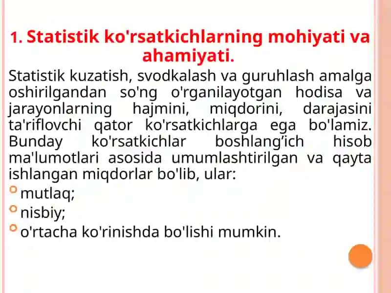 Tasviriyanalitika odilov sanjar biznes analatika fanidan 3
