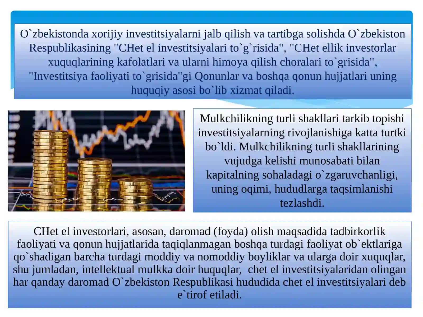 Xorijiy investitsiyalarni jalb qilishningcheteltajribasi 3