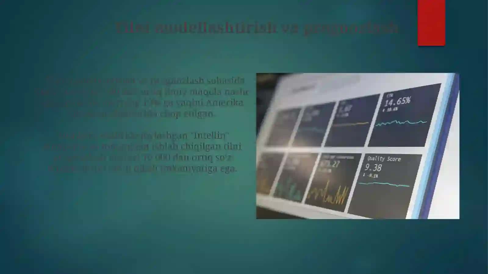 Tilni modellashtirish va prognozlash 3