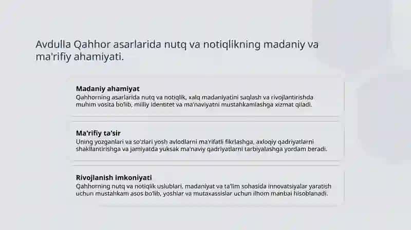 Avdulla Qahhor asarlarida nutq va notiqlik masalalari 3
