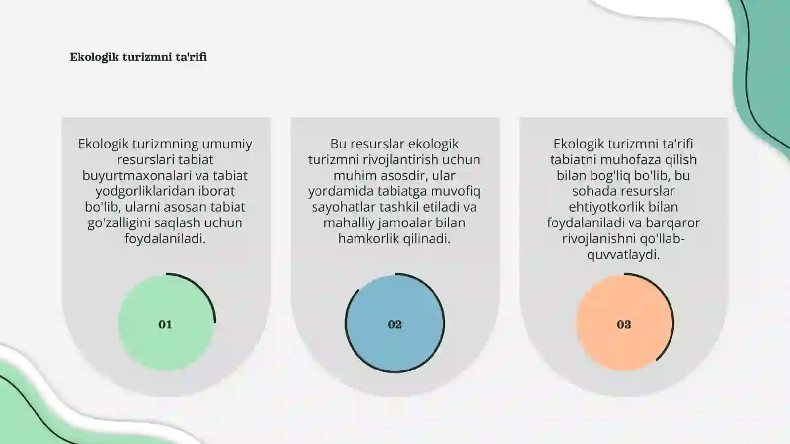Ekologik turizmning umumiy resurslari: tabiat buyurtmaxonalari va tabiat yodgorliklari 3