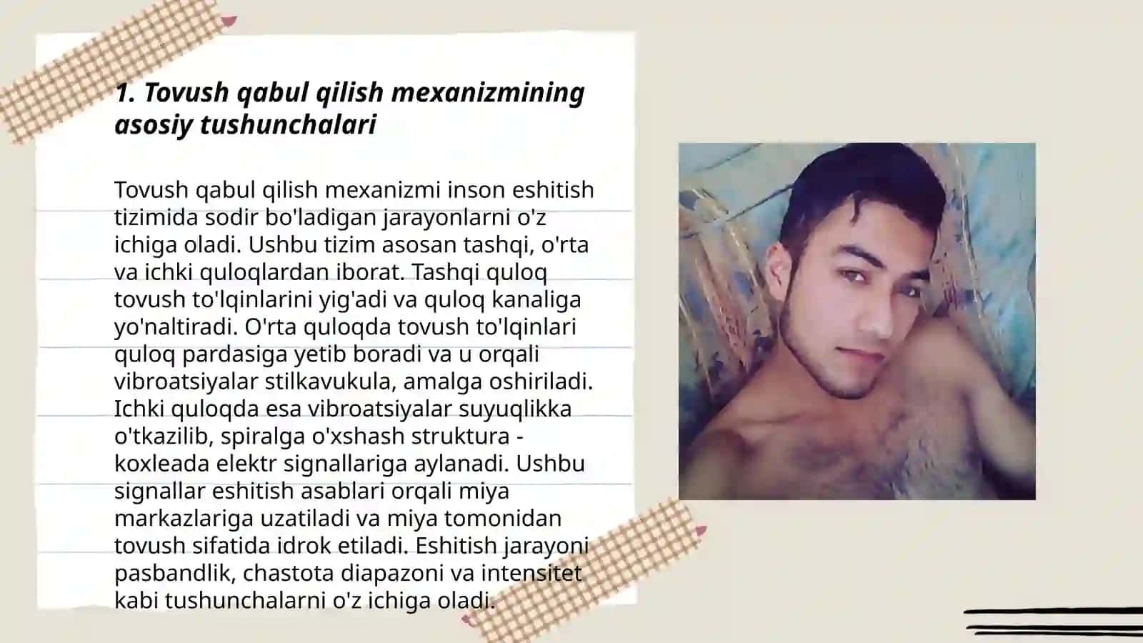 Tovush qabul qilish mexanizmi 3