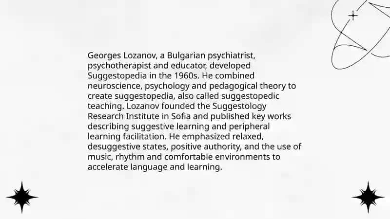 Suggestopedia and its main features 3