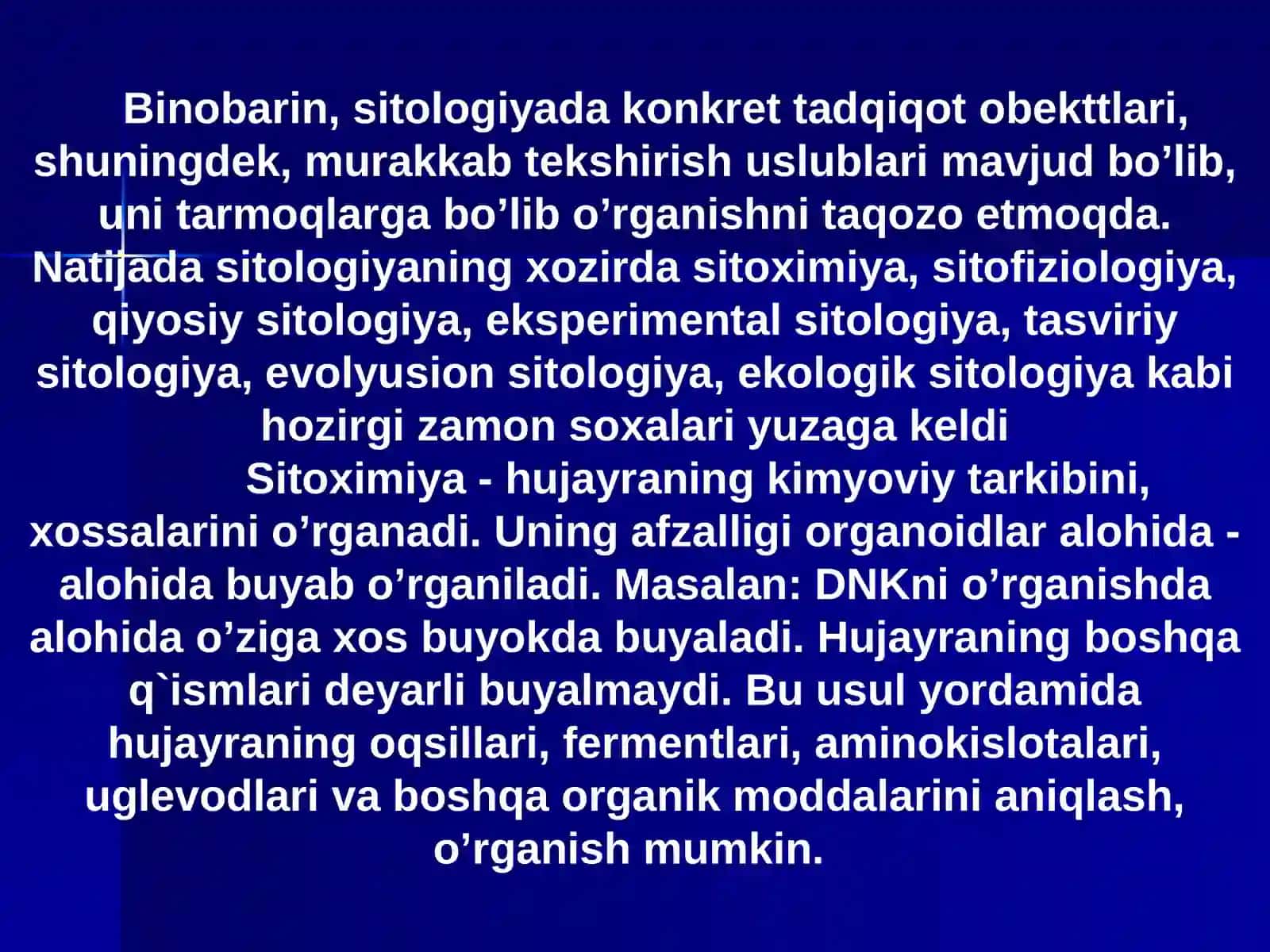 Sitologiya fanining qisqacha tarixi va boshqa fanlar bilan aloqasi 3