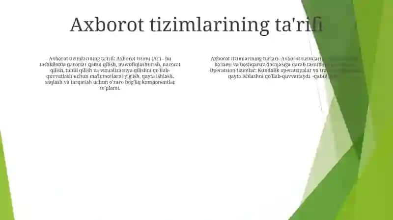 Axborot Tizimlari Va Turlari 3