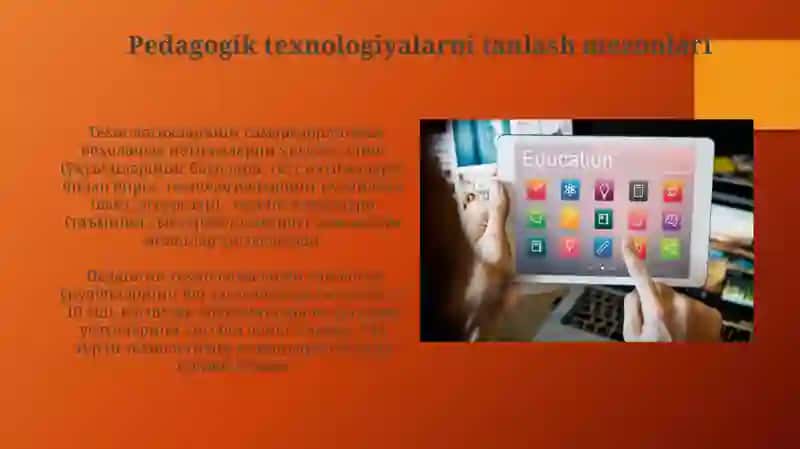 Pedagogik texnologiyalar ta'lim jarayoni samaradorligi omili 3