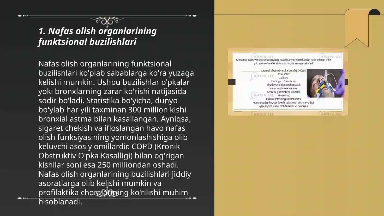 Nafas olish organlari modda almashinuvining buzilishi va tomir kasalliklari 3