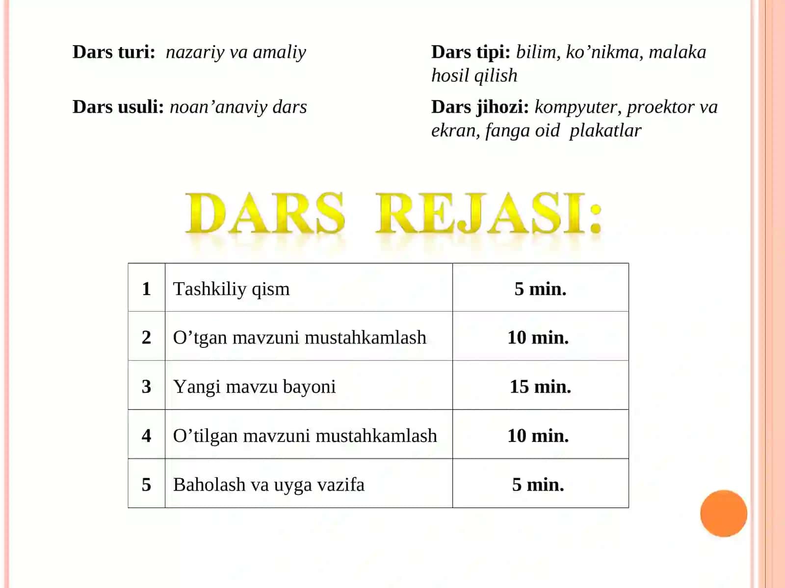 Windowsda oynalar bilan ishlash Informatika ochiq dars ishlanma 3