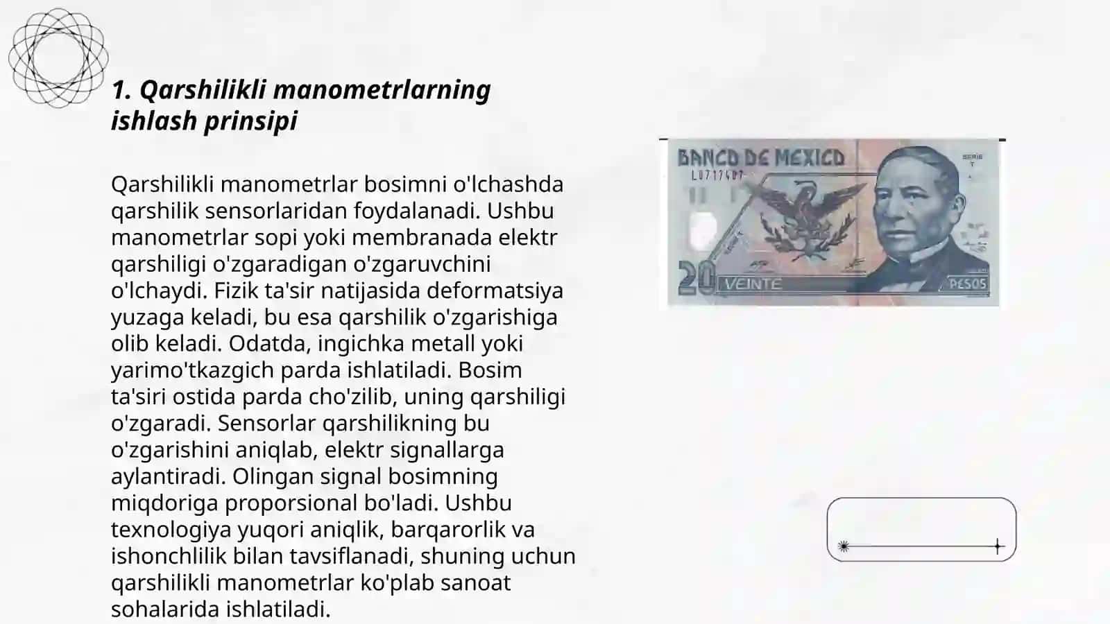 Qarshilikli va pezo elektrik manometrlar va ularning ishlash prinsiplari 3