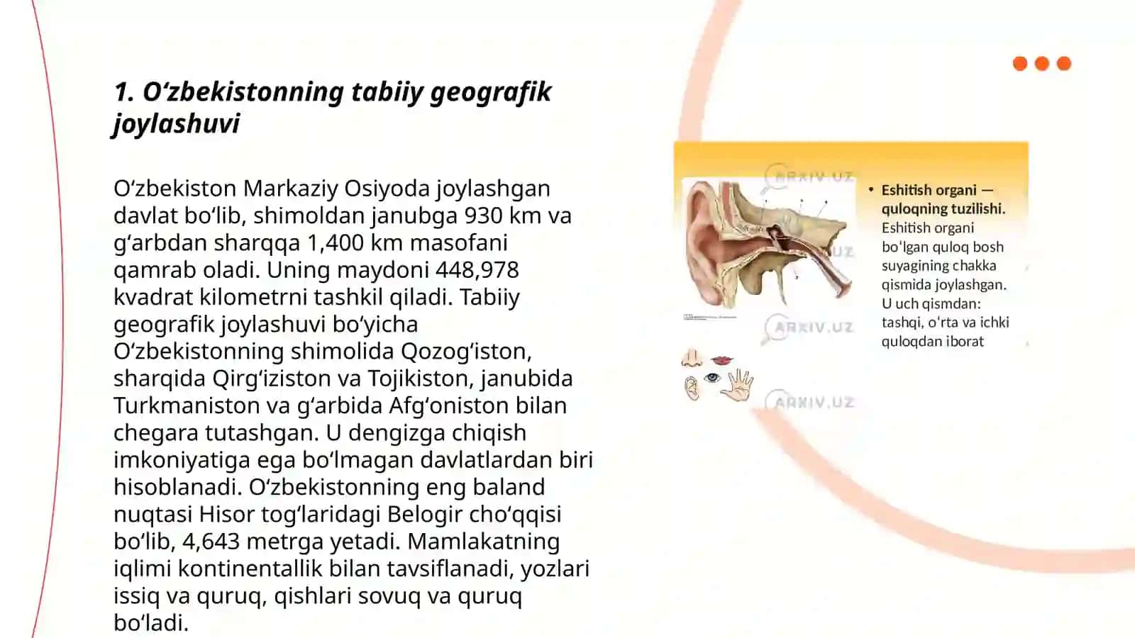 Oʻzbekiston tabiiy hududiy majmualari va ularning gorizontal tuzilishi 3