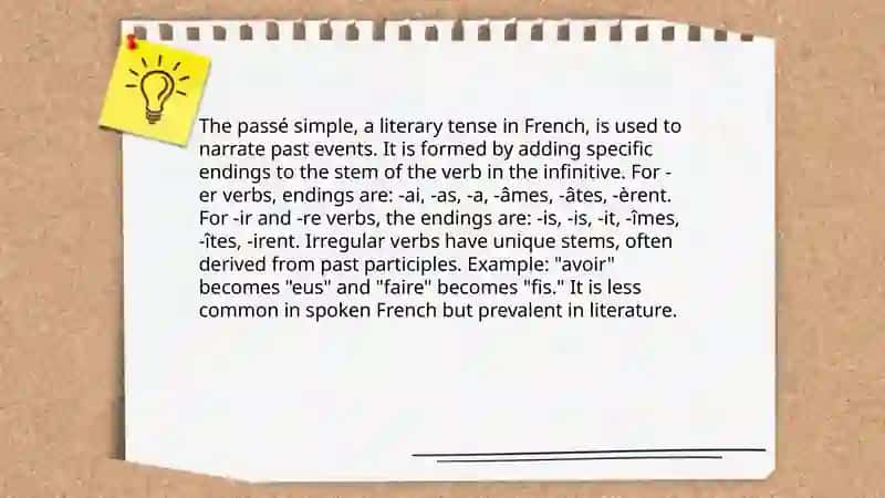 GRAMMAIRE:PASSE SIMPLE 3