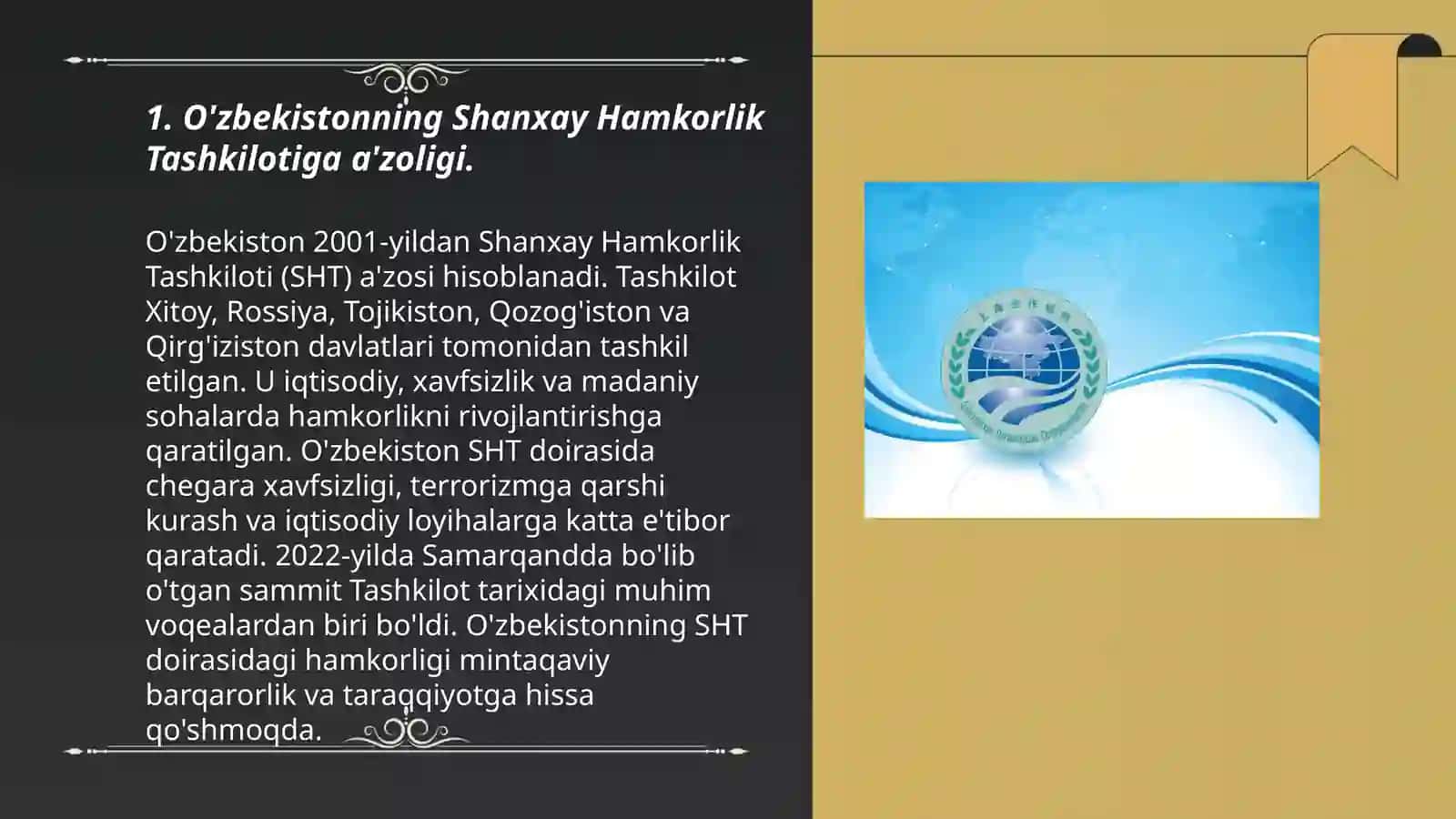 O'zbekiston va Shanxay Hamkorlik Tashkiloti 3