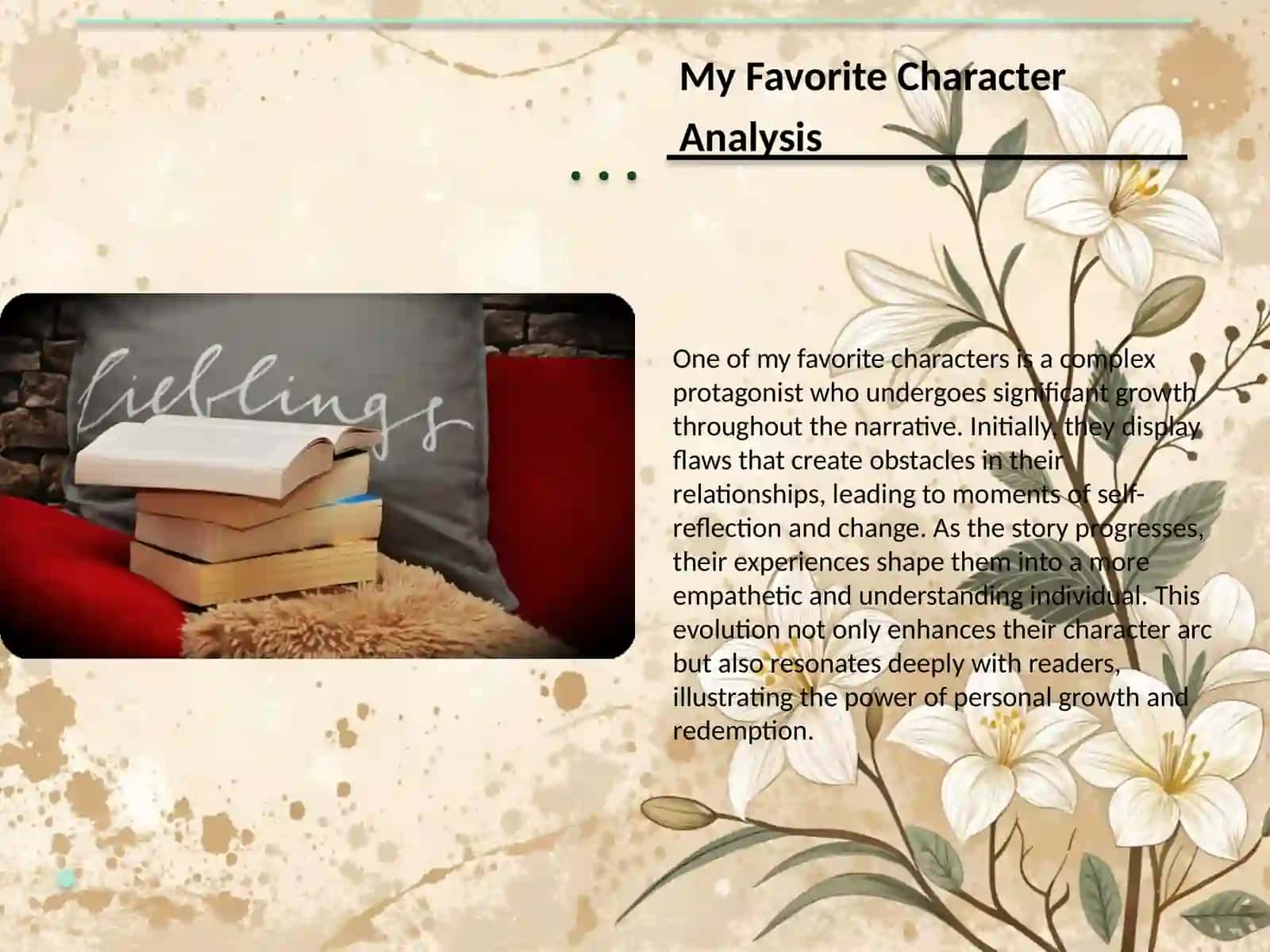My Favorite Character Analysis 3