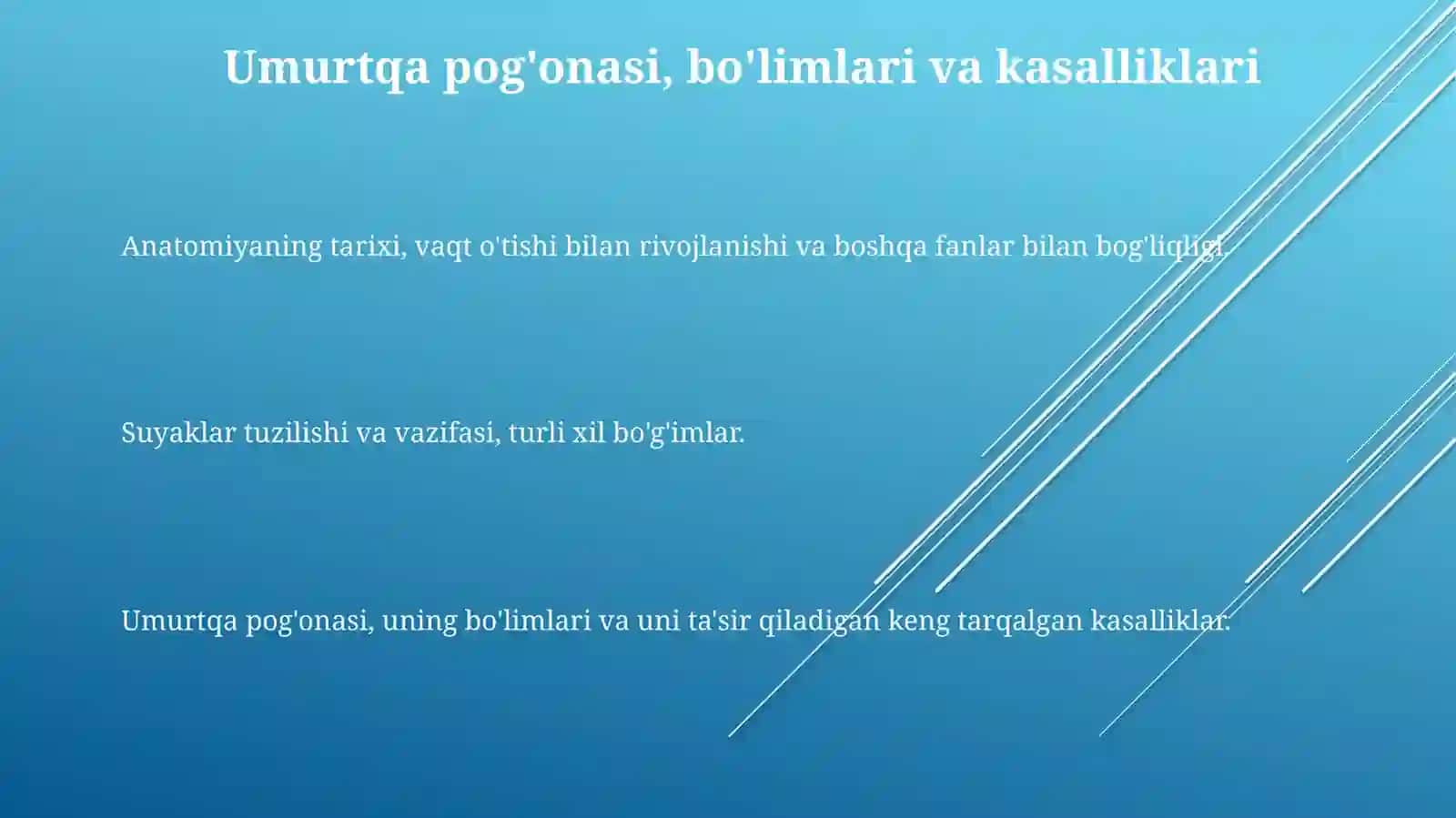 Umurtqa pog'onasi, bo'limlari va kasalliklari 3