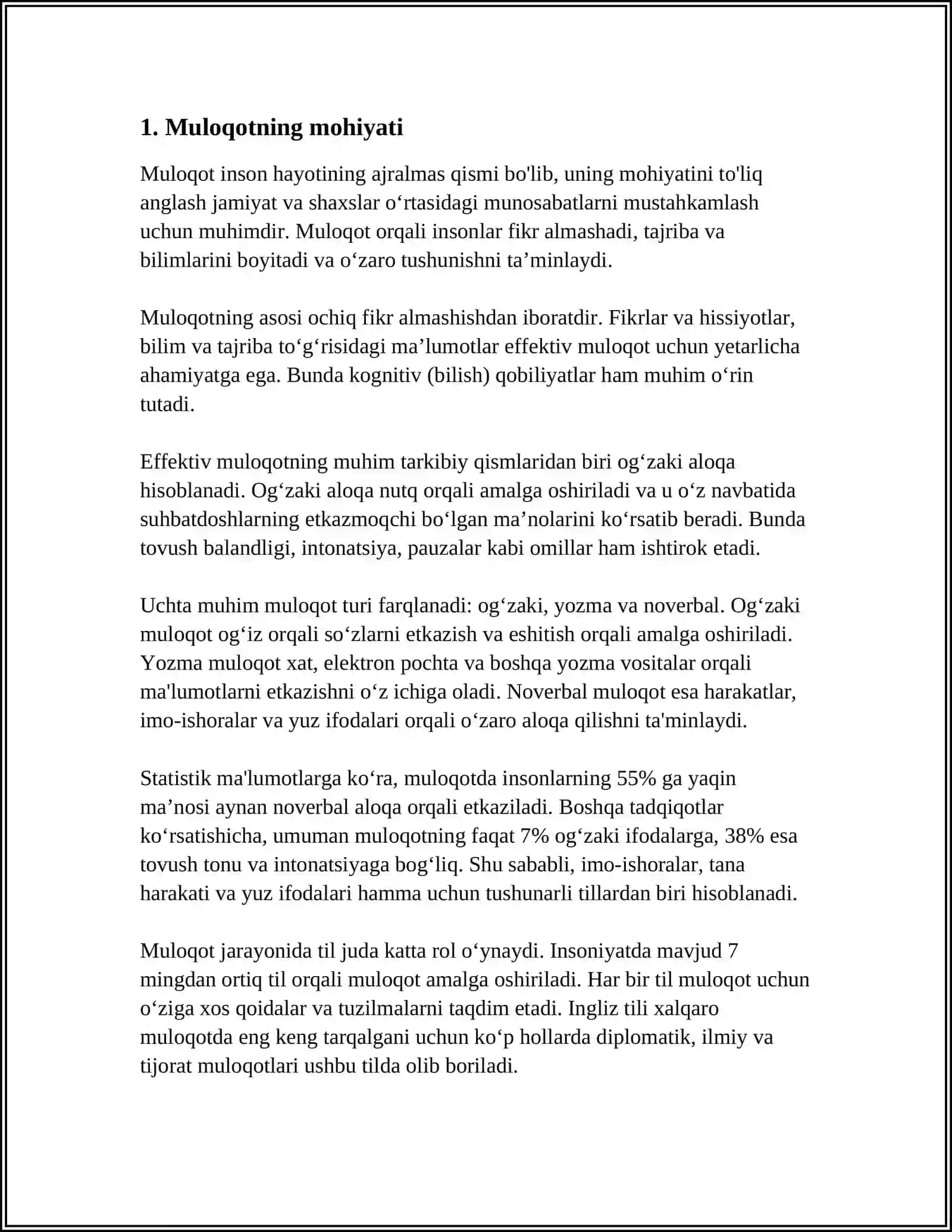 MULOQOT HAQIDA TUSHUNCHA 3
