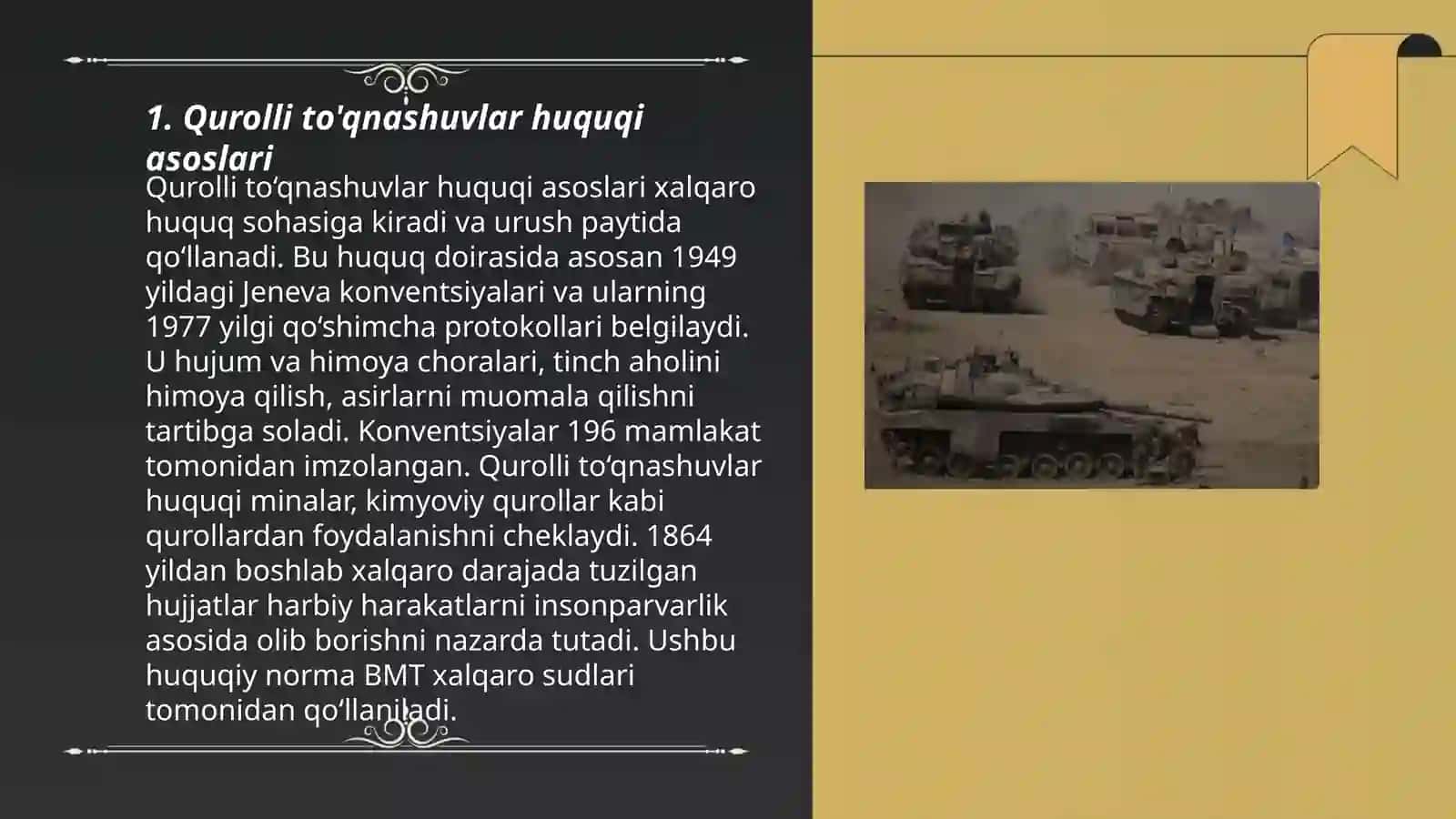 Qurolli to'qnashuvlar huquqiga muvofiq harbiy obyektlar va fuqaro obyektlari 3