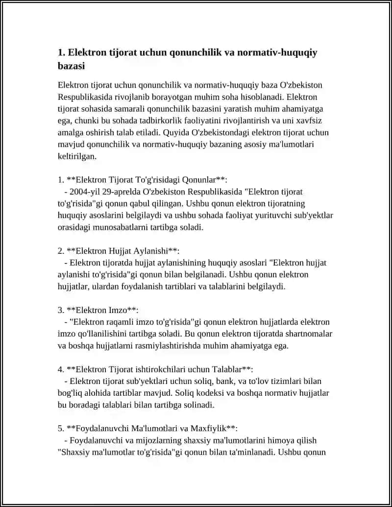 O‘ZBEKISTON RESPUBLIKASIDA ELEKTRON TIJORATNING RIVOJLANISH HOLATI 3