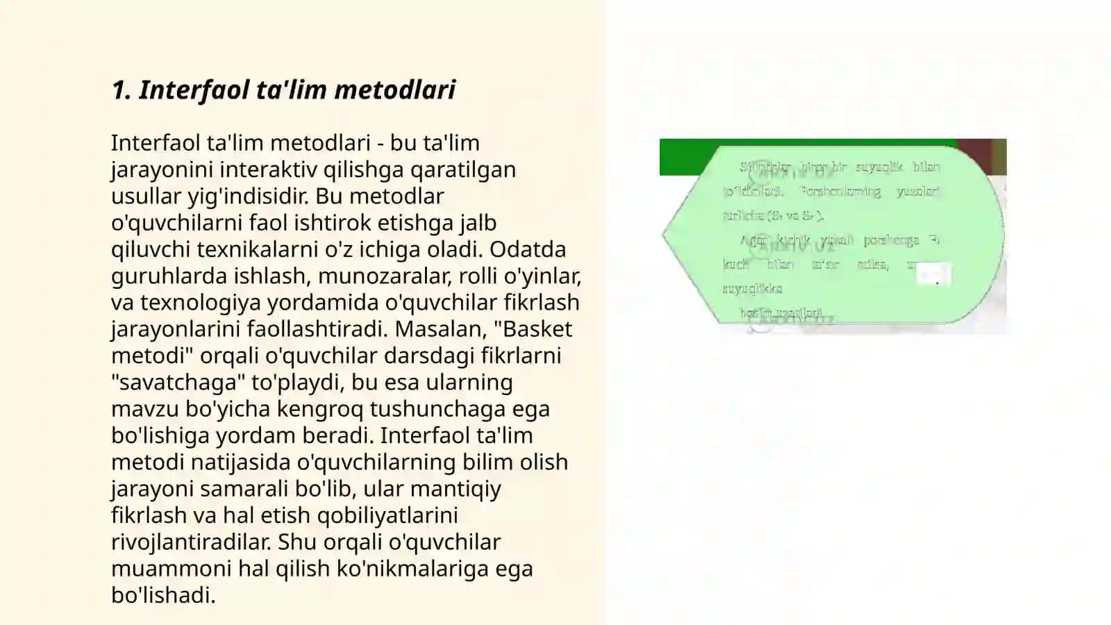 Taʼlim metodlari va shakllarining amaliyotda qoʻllash 3