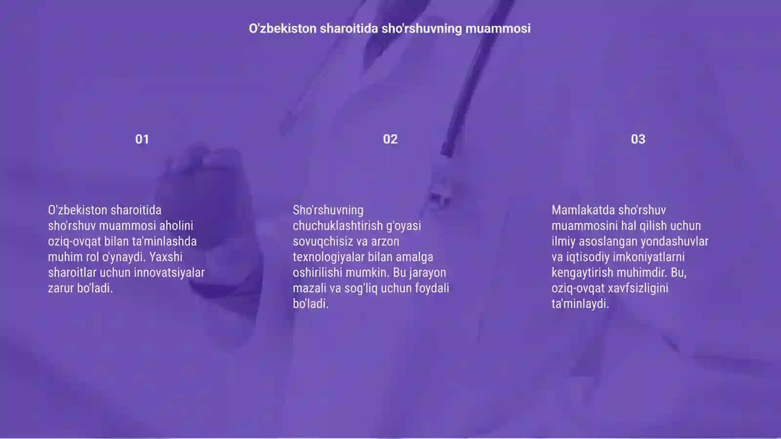 Sho'rshuvning chuchuklashtirish g'oyasi 3