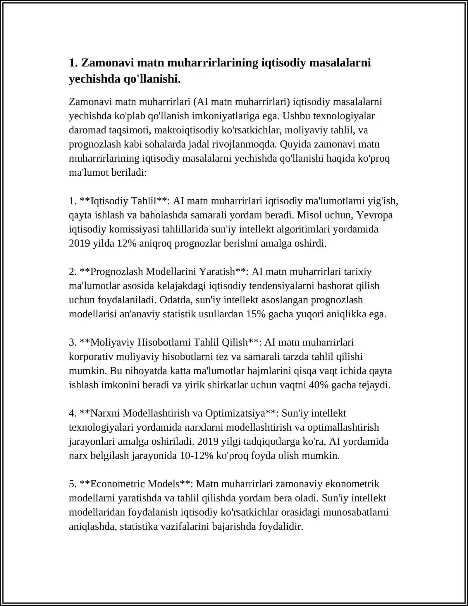 ZAMONAVIY MATN MUHARRIRLARI IQTISODIY MASALALARNI YECHISHDA JADVAL MUHARRIRLARIDAN FOYDALANISH TAQDIMOTLARI 3