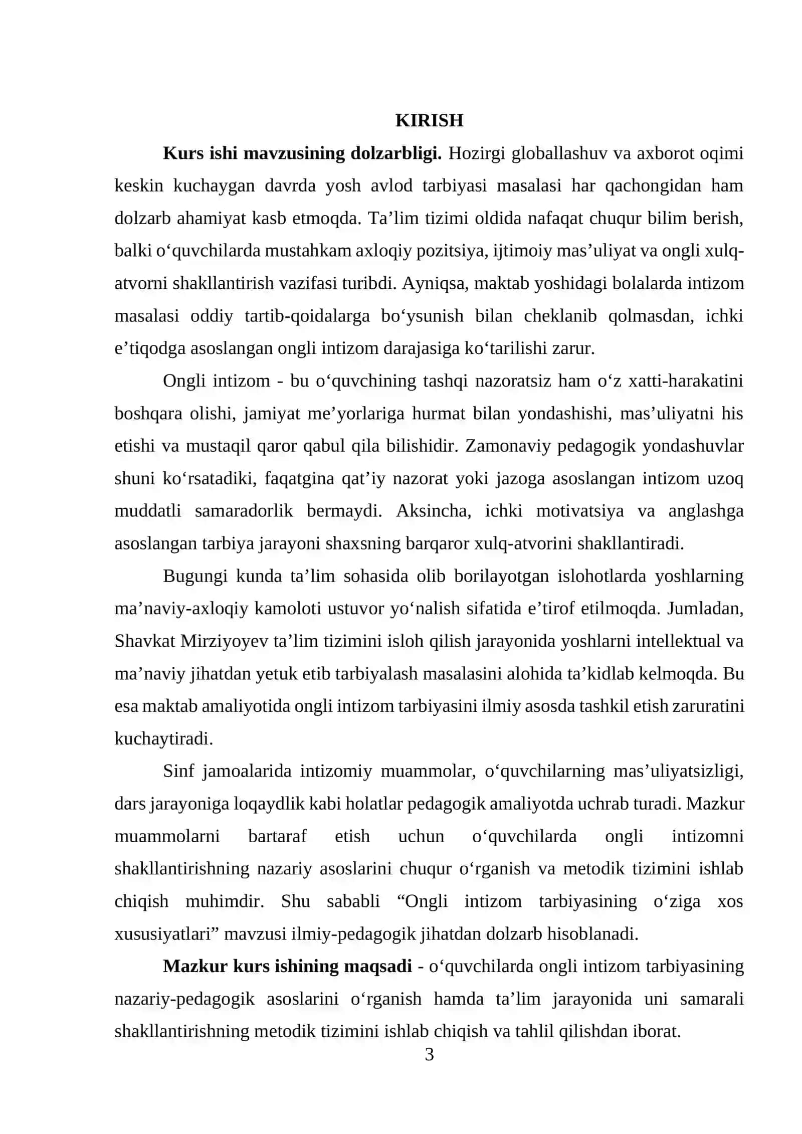 Ongli intizom tarbiyasi 3