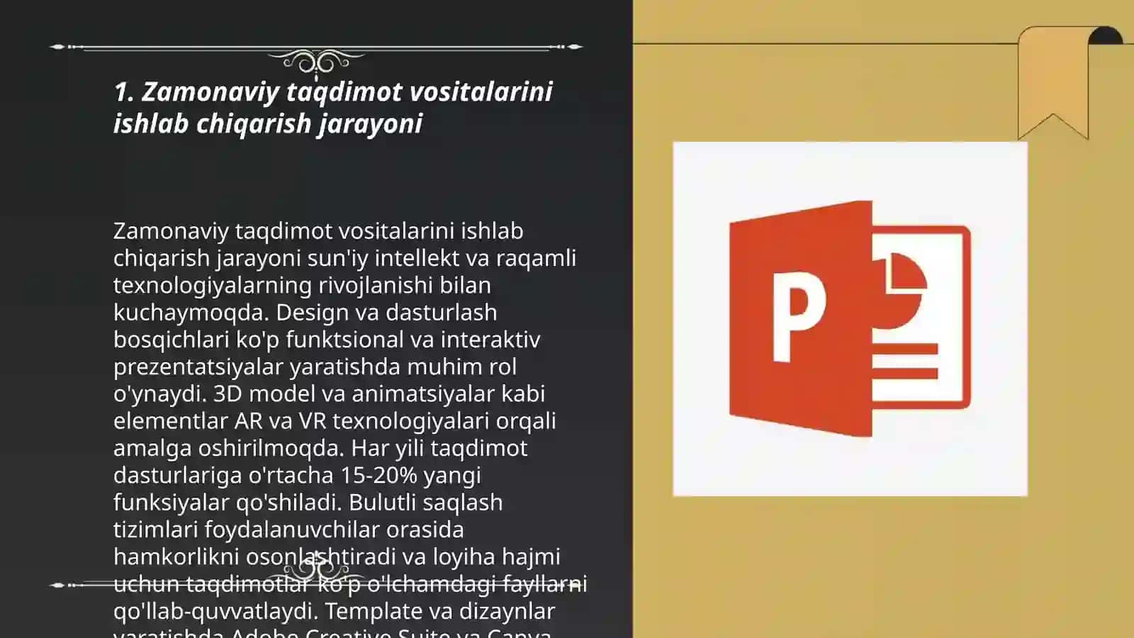 Zamonaviy taqdimot vositalarni ishlab chiqarishning qiyosiy tahlili 3