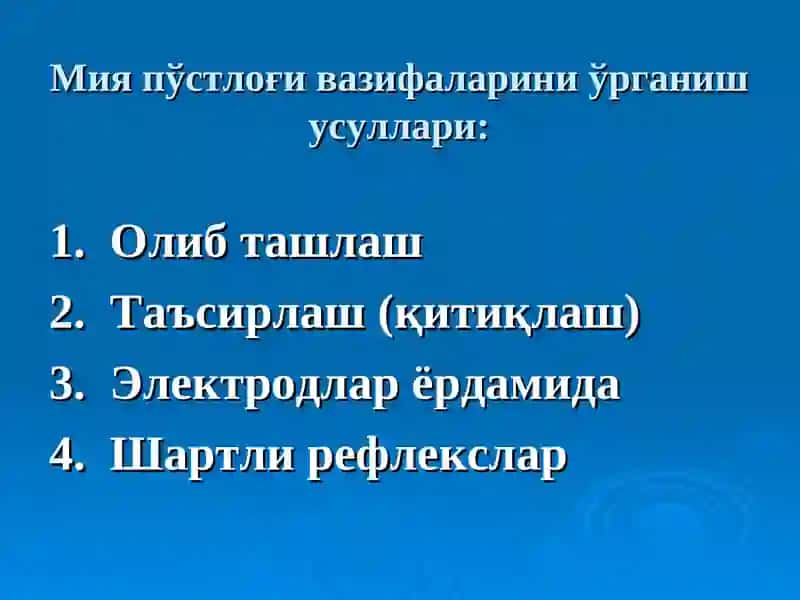Бош мия пўстлоғининг клиник тузилиши, гистологияси ва физиологияси 3