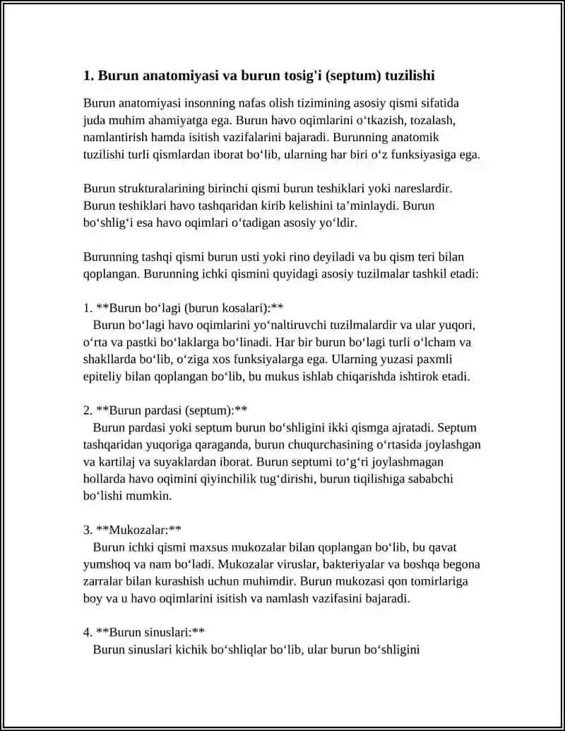 BURUN TRAVMALARI. BURUN TOSIG'I DEFORMATSIYASI,DARAJALRI,DIAGNOSTIKA,DAVOLASH 3