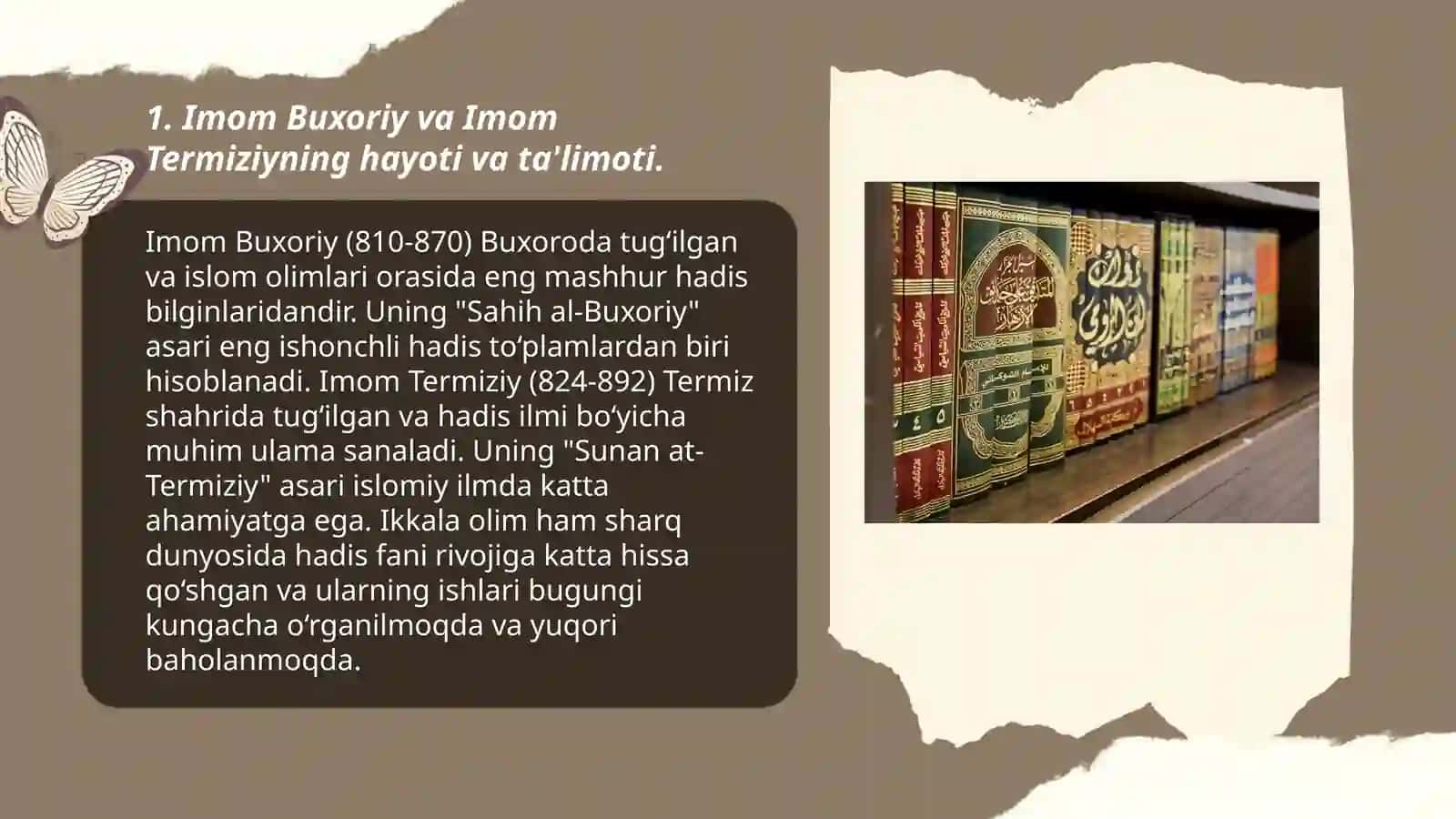 Imom Buxoriy va Imom Termiziyning hadis ilmiga qoʻshgan hissalarining qiyosiy tahlili 3