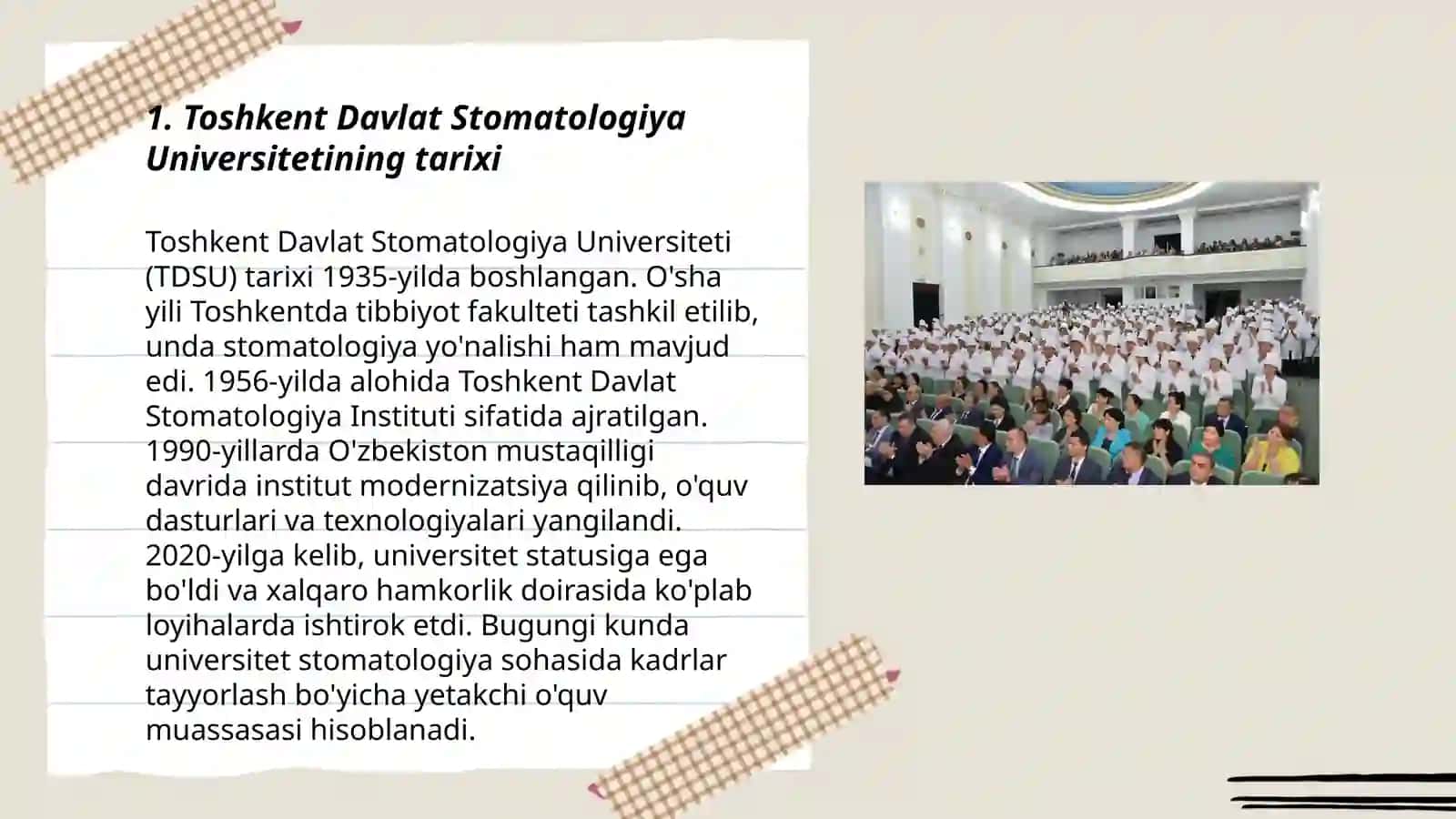 Toshkent Davlat Stomatologiya Universiteti 3