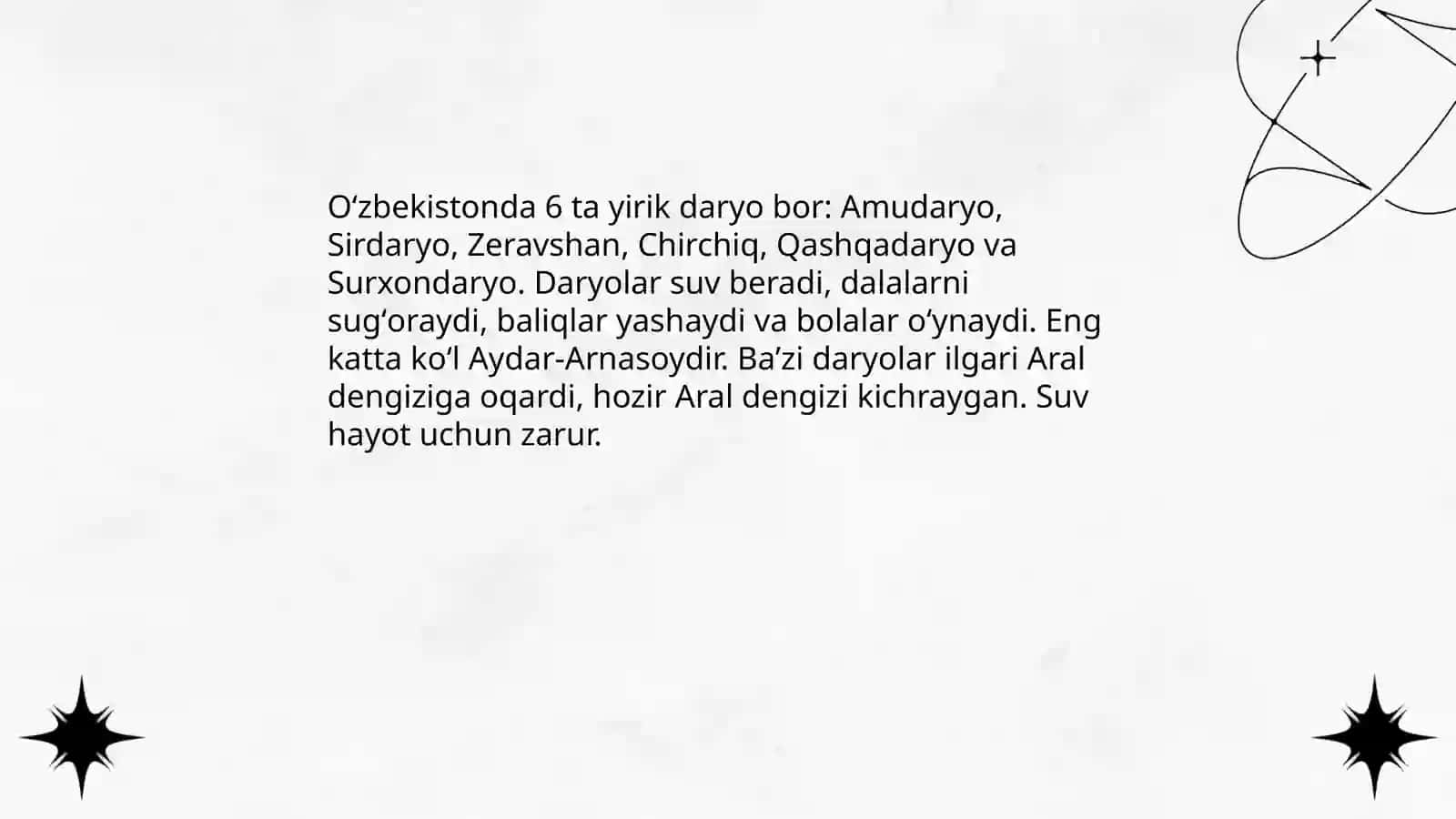 Oʻzbekiston tabiiy boyliklari. 5-6 yoshlar uchun 3