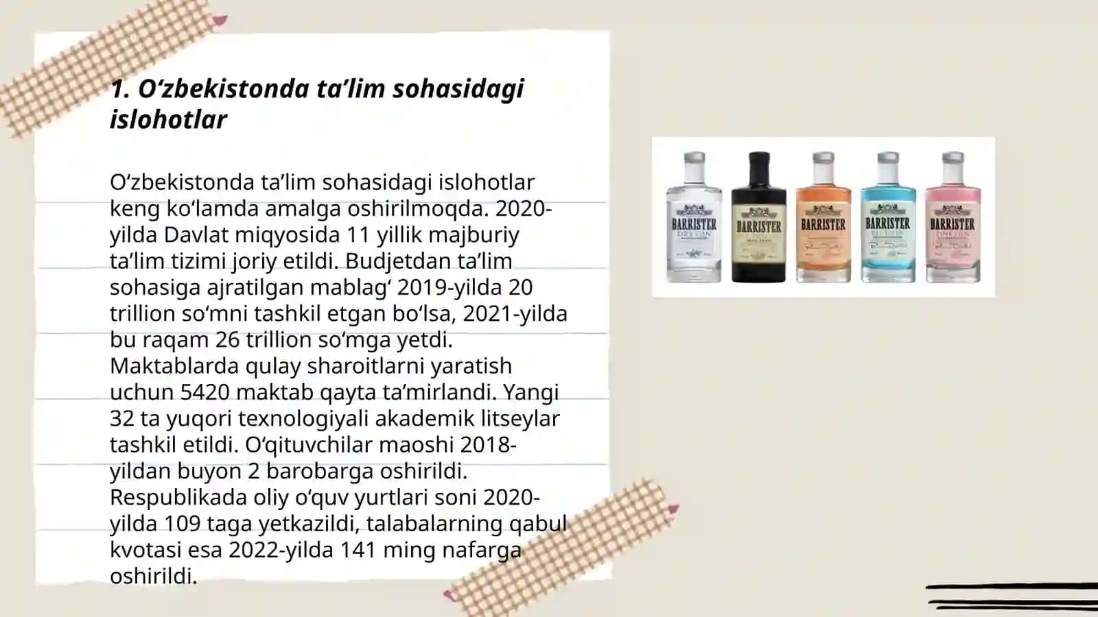 ‘zbekiston Respublikasida ta’lim sohasi rivoji va istiqbol imkoniyatlar 3