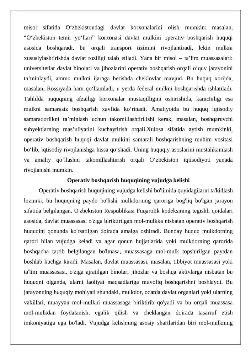 Operativ boshqarish huquqi 3
