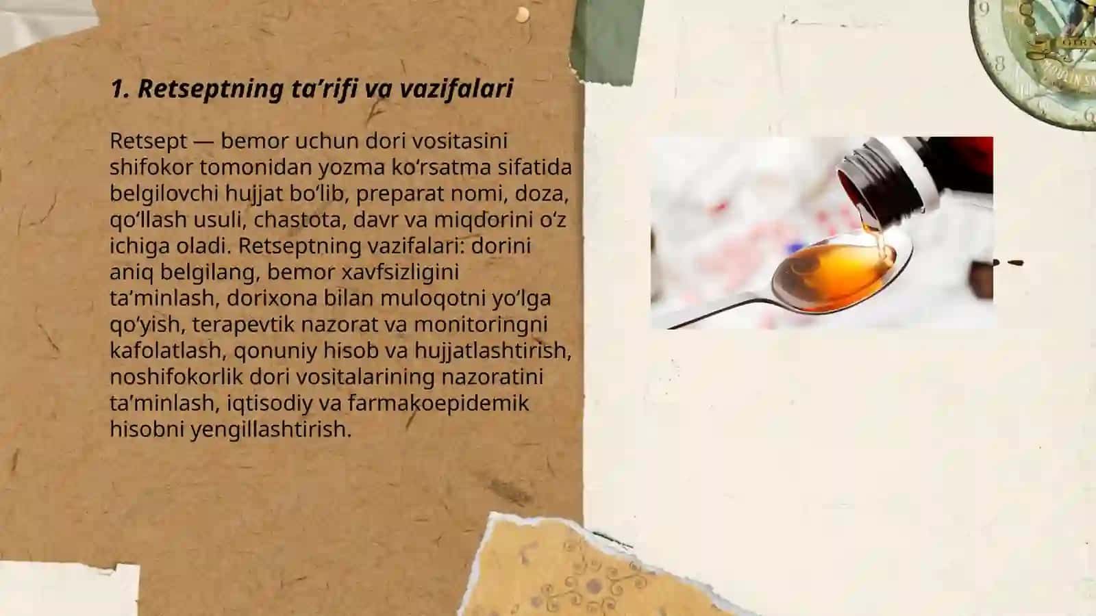 Retsept uning tuzilishi 3