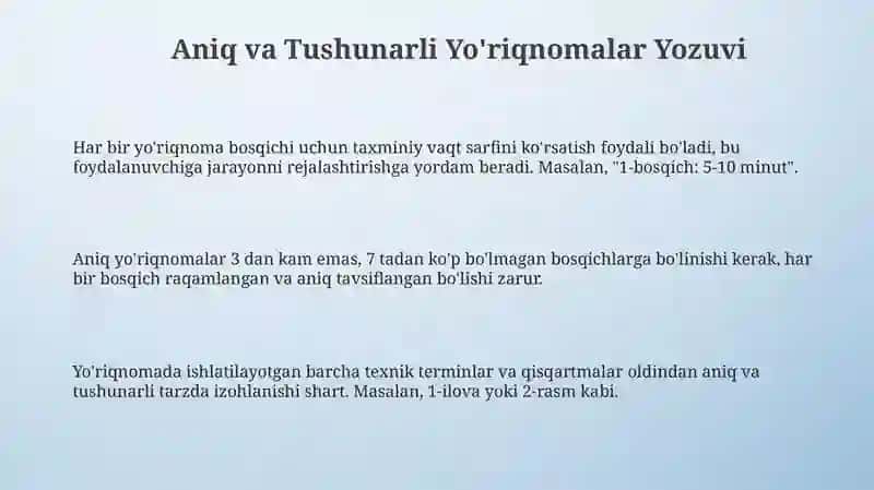 Farmoyish va koʻrsatma haqida 3