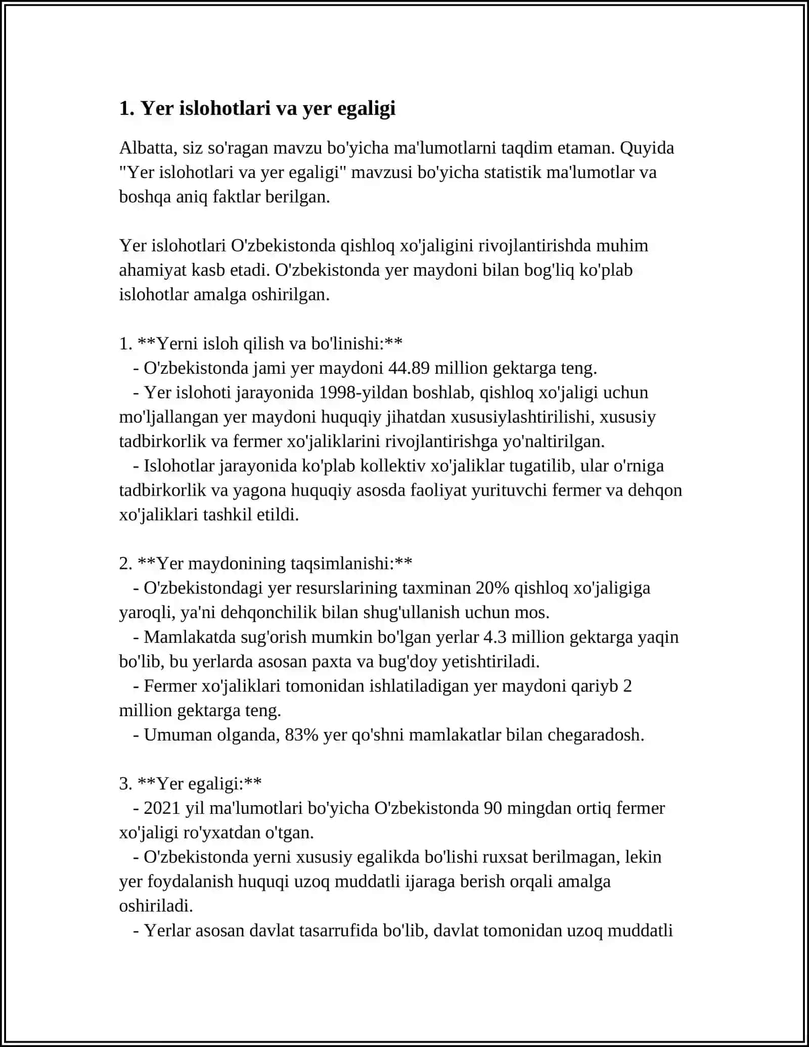 MUSTAQILLIK YILLARIDA QISHLOQ XOʻJALIGI VA SANOAT SOHASIDAGI OʻZGARISHLAR 3