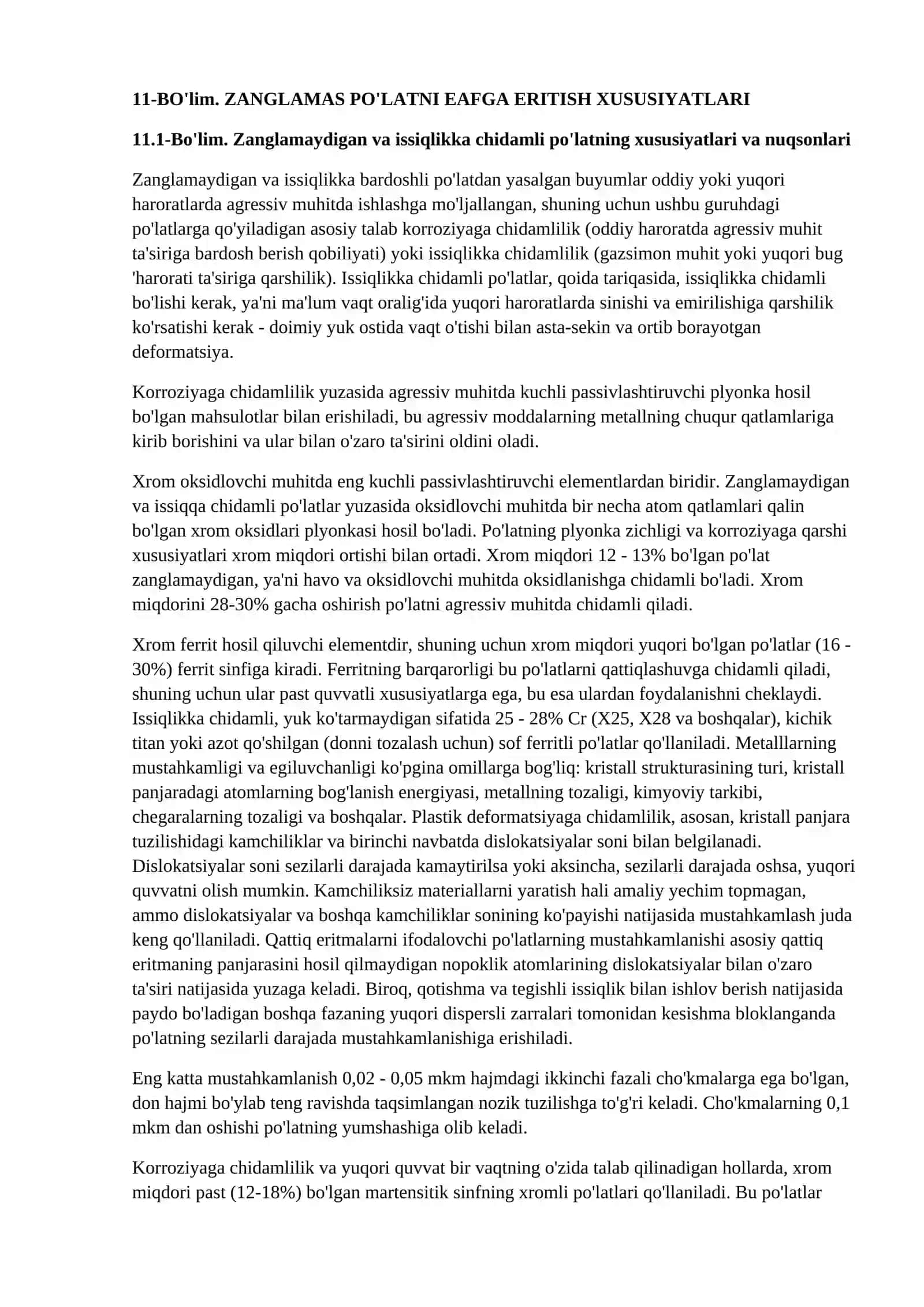 Oksidlanishsiz qotishma chiqindilarni qayta eritish yo'li bilan po'lat ishlab chiqarish 3