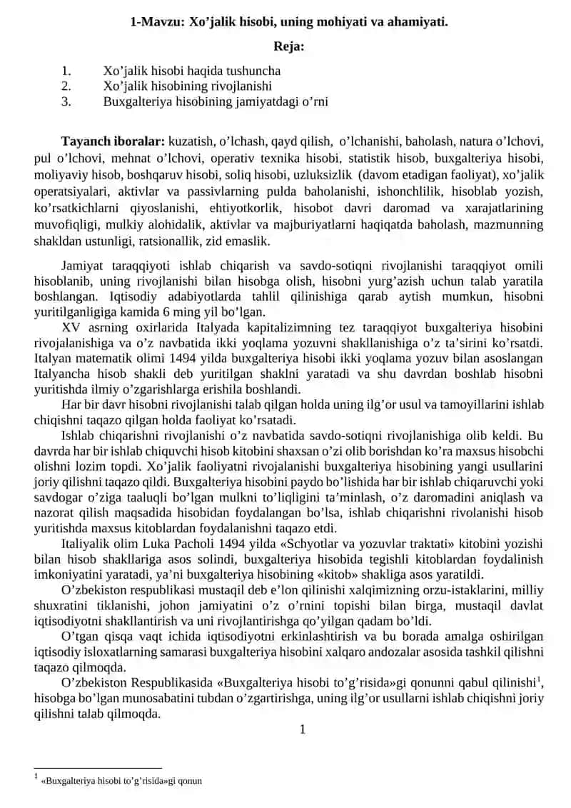 BUXGALTERIYA HISOBI NAZARIYASI fanidan 3