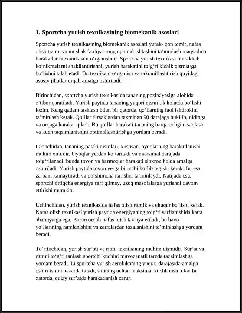 SPORTCHA YURISH TEXNIKASINI ÕRGATISH VA TAKOMILLASHTIRISH METODIKASI 3