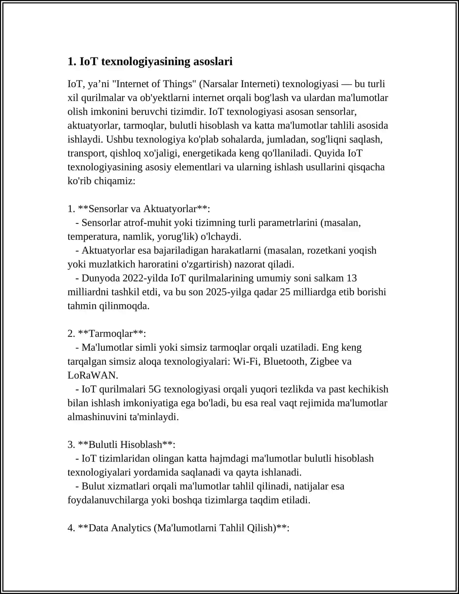 IoT (INTERNET OF THINGS) VA VIRTUAL TARMOQLAR 3