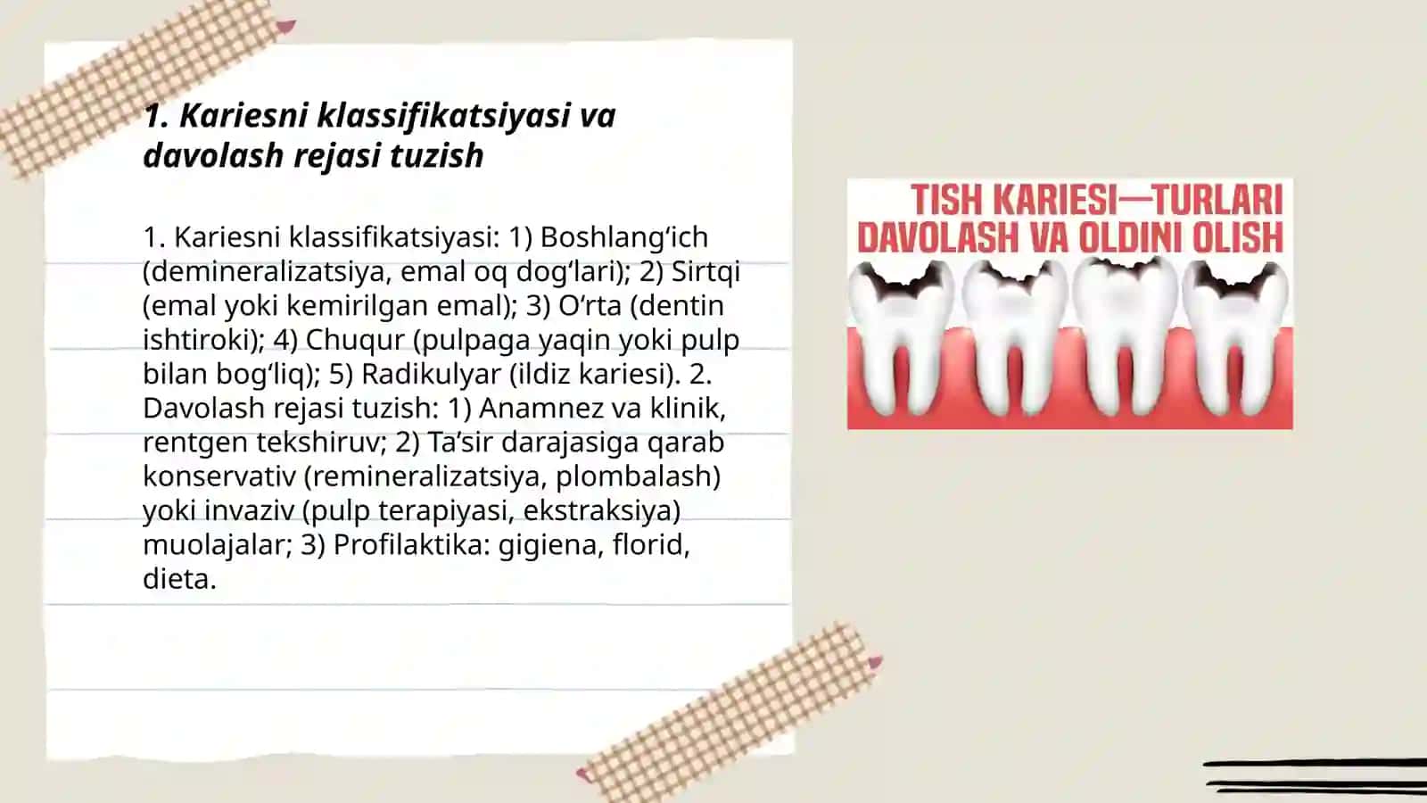 Kariesni umumiy davolash 3