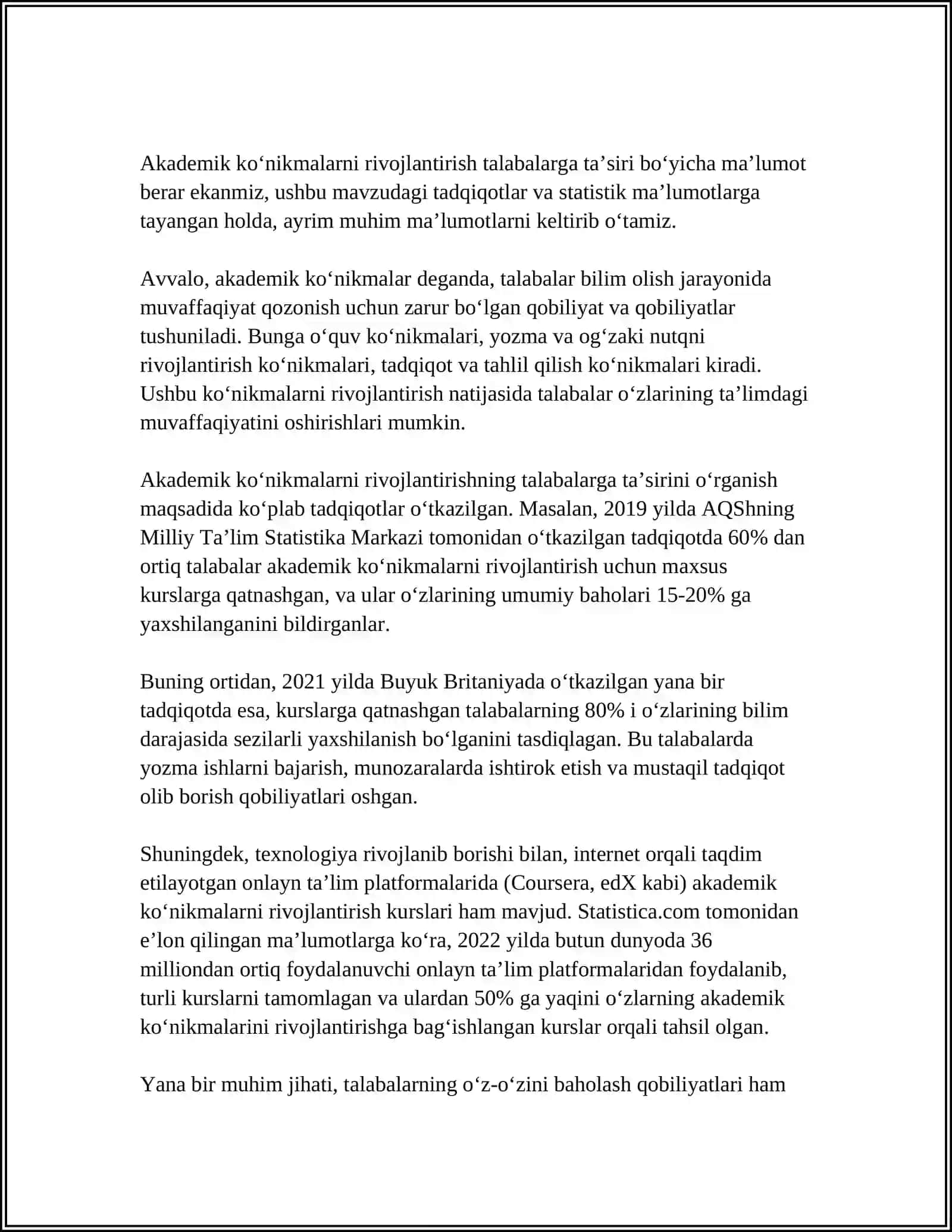 AKADEMIK KO‘NIKMALARNING TALABALAR FAOLIYATIDAGI AHAMIYATI VA DOLZARBLIGI 3