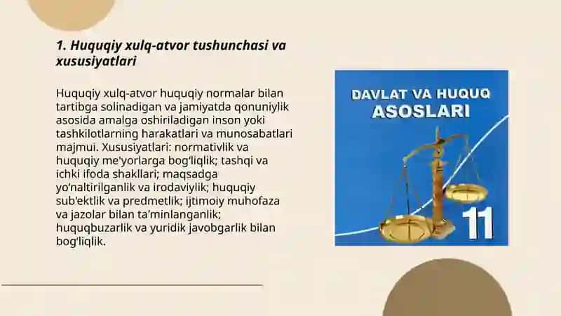 Huquqiy xulq-atvor, Huquqbuzarlik va yuridik javobgarlik 3
