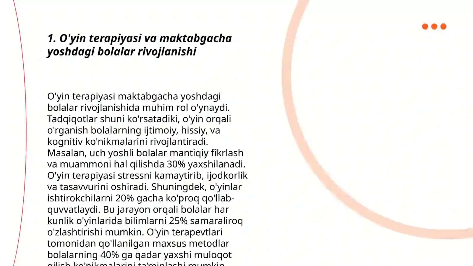 O'yin terapiyasidan foydalanish usullari 3