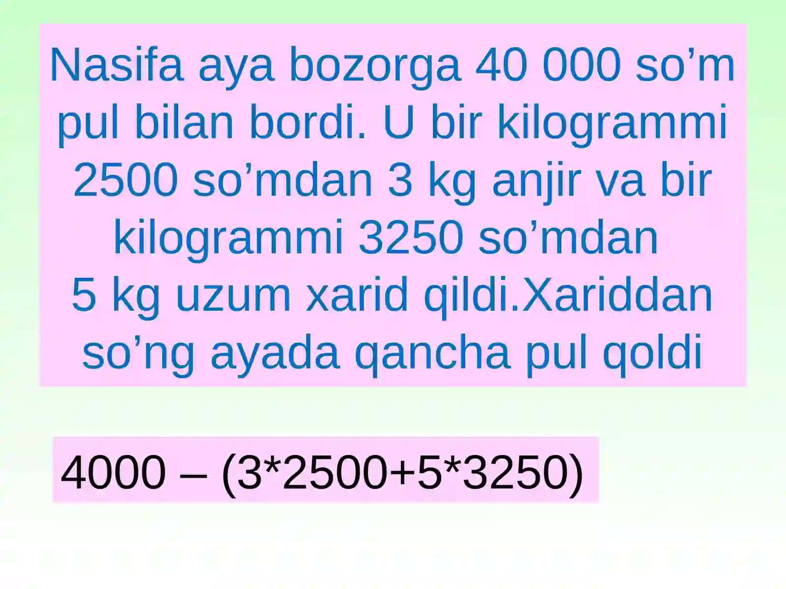 MATEMATIKA FANI O’QITUVCHISI 3