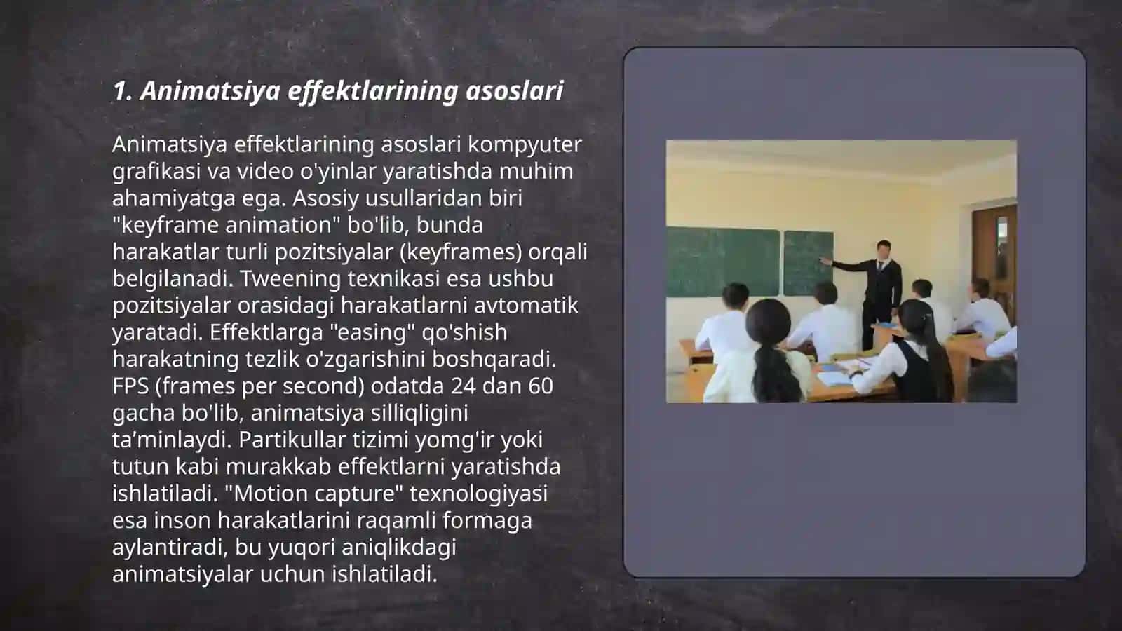 Animatsiya effektlari. Taqdimot namoyishini boshqarish 3