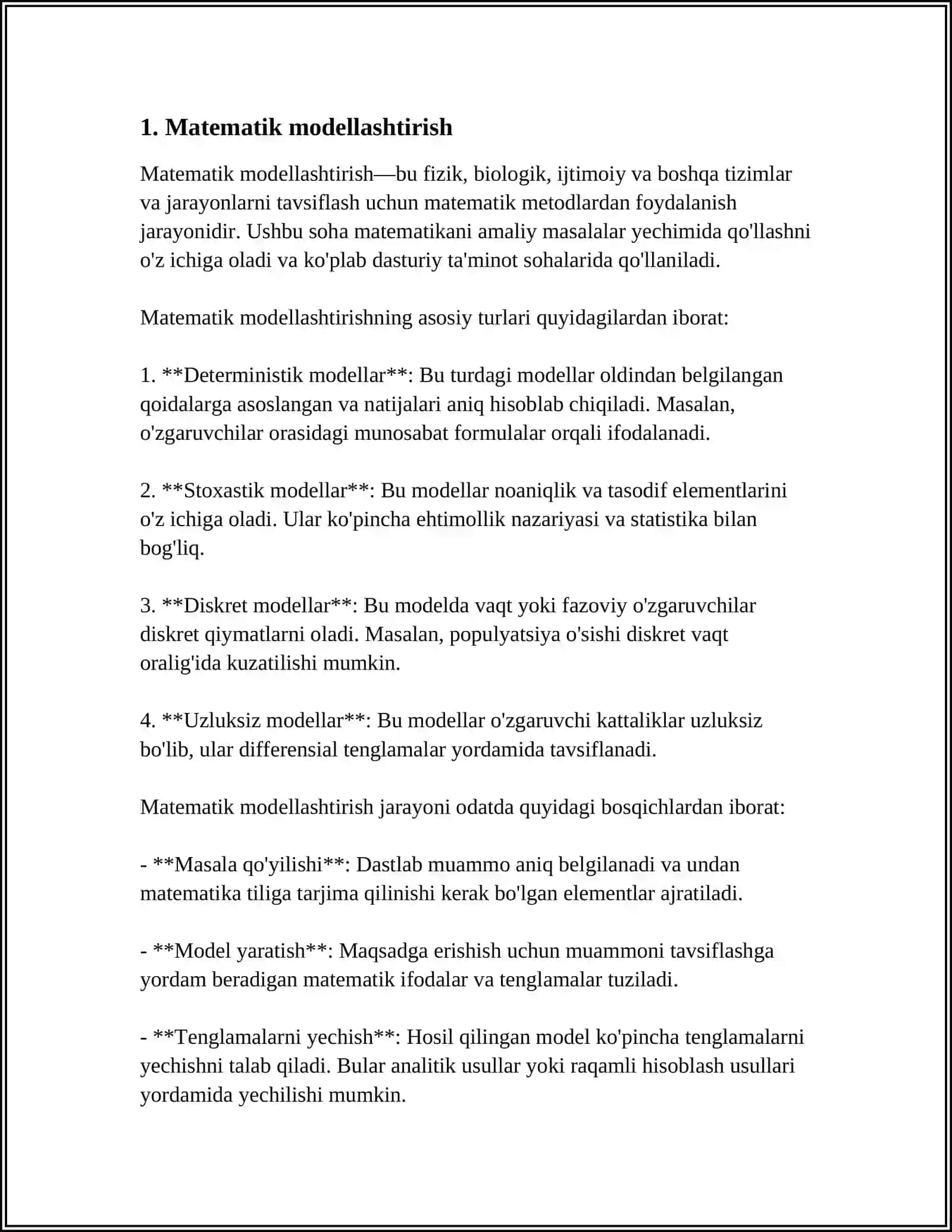 QATORLARNI TAQRIBIY HISOBLASHLARDA QOʻLLANILISHI 3