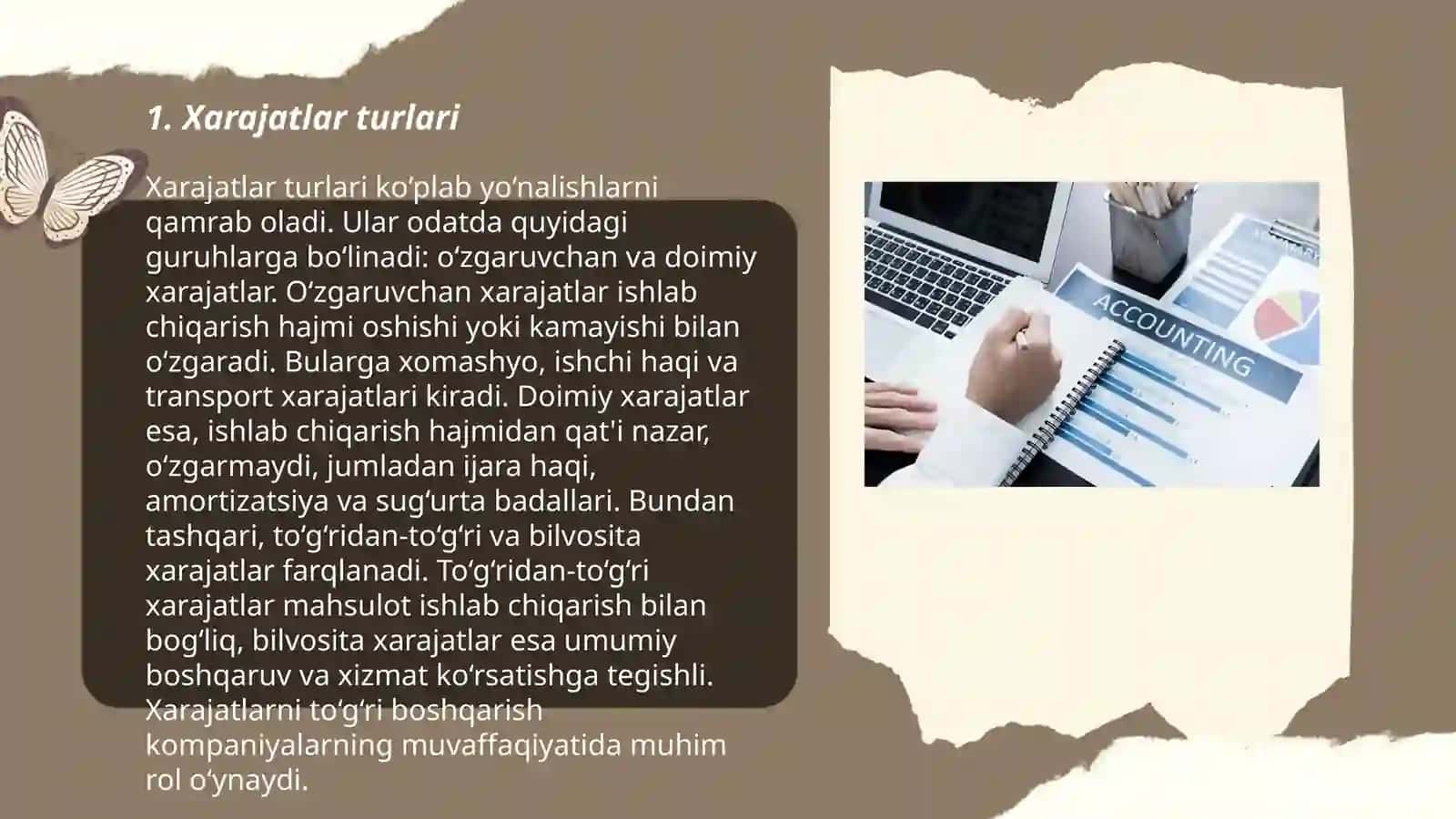 Xarajatlar hisobi 3
